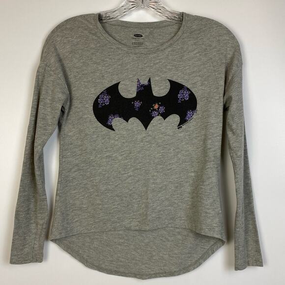 OLD NAVY COLLECTIBLE BATMAN FLORAL LONG SLEEVE TEE SIZE LARGE - Picture 1 of 10